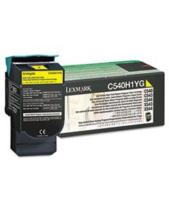 LEXC540H1YG C540H1YG RETURN PROGRAM HIGH-YIELD TONER, 2000 PAGE-YIELD, YELLOW