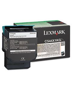 LEXC544X1KG C544X1KG RETURN PROGRAM EXTRA HIGH-YIELD TONER, 6000 PAGE-YIELD, BLACK