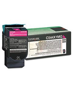 LEXC544X1MG C544X1MG RETURN PROGRAM EXTRA HIGH-YIELD TONER, 4000 PAGE-YIELD, MAGENTA