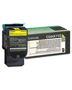 LEXC544X1YG C544X1YG RETURN PROGRAM EXTRA HIGH-YIELD TONER, 4000 PAGE-YIELD, YELLOW