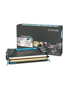 LEXC734A1CG C734A1CG RETURN PROGRAM TONER, 6000 PAGE-YIELD, CYAN