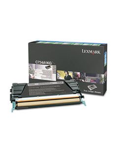 LEXC734A1KG C734A1KG RETURN PROGRAM TONER, 8000 PAGE-YIELD, BLACK