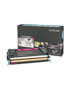 LEXC734A1MG C734A1MG RETURN PROGRAM TONER, 6000 PAGE-YIELD, MAGENTA