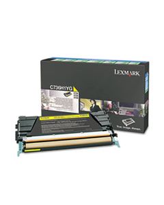 LEXC736H1YG C736H1YG RETURN PROGRAM HIGH-YIELD TONER, 10000 PAGE-YIELD, YELLOW