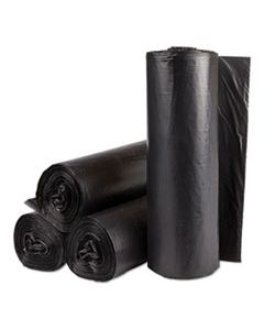 IBSSL3036HVK INSTITUTIONAL LOW-DENSITY CAN LINERS, 30 GAL, 0.58 MIL, 30" X 36", BLACK, 25 BAGS/ROLL, 10 ROLLS/CARTON