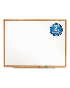 QRTS573 CLASSIC SERIES TOTAL ERASE DRY ERASE BOARD, 36 X 24, OAK FINISH FRAME