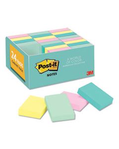 MMM65324APVAD ORIGINAL PADS IN MARSEILLE COLORS, VALUE PACK, 1 3/8 X 1 7/8, 100-SHEET, 24/PACK