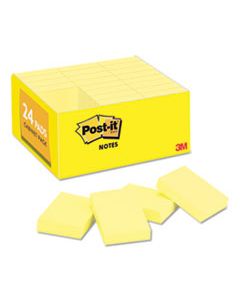 MMM65324VAD ORIGINAL PADS IN CANARY YELLOW, 1 3/8 X 1 7/8, 100 SHEETS/PAD, 24 PADS/PACK