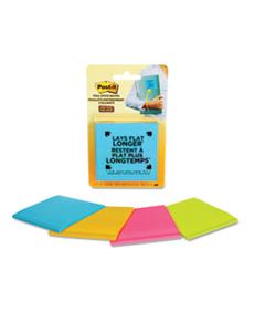 MMMF3304SSAU FULL STICK NOTES, 3 X 3, ASSORTED RIO DE JANEIRO COLORS, 25 SHEETS/PAD, 4/PACK