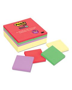 MMM65424SSCYN NOTE PADS OFFICE PACK, 3 X 3, CANARY YELLOW/MARRAKESH, 90-SHEET, 24/PACK