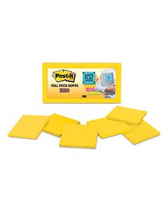 MMMF33012SSY FULL STICK NOTES, 3 X 3, ELECTRIC YELLOW, 25 SHEETS/PAD, 12/PACK