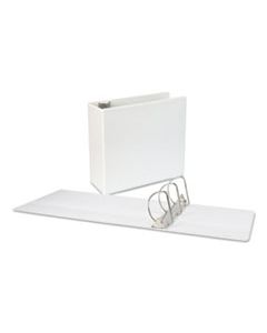 UNV20997 SLANT-RING VIEW BINDER, 3 RINGS, 5" CAPACITY, 11 X 8.5, WHITE