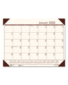 HOD124641 ECOTONES CREAM/BROWN MONTHLY DESK PAD CALENDAR, 18 1/2 X 13 2023