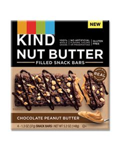 KND26286 NUT BUTTER FILLED SNACK BARS, CHOCOLATE PEANUT BUTTER, 1.3 OZ, 4/PACK