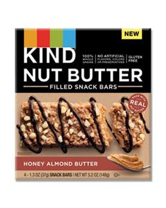 KND26289 NUT BUTTER FILLED SNACK BARS, HONEY ALMOND BUTTER, 1.3 OZ, 4/PACK