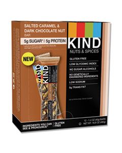 KND26961 NUTS AND SPICES BAR, SALTED CARAMEL AND DARK CHOCOLATE NUT, 1.4 OZ, 12/PACK