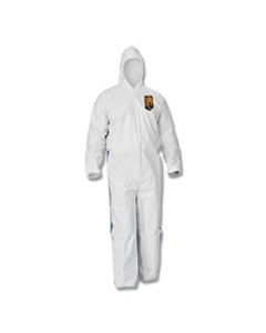 KCC38938 A35 COVERALLS, HOODED, LARGE, WHITE, 25/CARTON