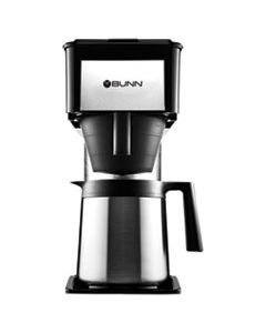 BUNBT 10-CUP VELOCITY BREW BT THERMAL COFFEE BREWER, BLACK, STAINLESS STEEL