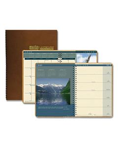 HOD528 RECYCLED LANDSCAPES WEEKLY/MONTHLY PLANNER, 11 X 8 1/2, BROWN 2023