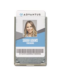 AVT76416 RIGID TWO-BADGE RFID BLOCKING SMART CARD HOLDER, 3 3/8 X 2 1/8, CLEAR, 20/PACK