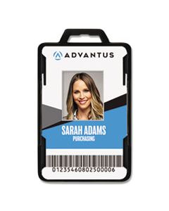 AVT76417 SECURE-TWO CARD RFID BLOCKING BADGE, 3 3/8 X 2 1/8, BLACK, 20 PER PACK