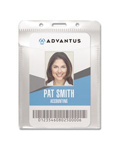 AVT75604 PVC-FREE BADGE HOLDERS, VERTICAL, 3" X 4", CLEAR, 50/PACK