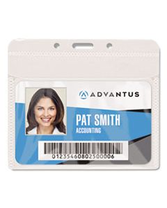 AVT75603 PVC-FREE BADGE HOLDERS, HORIZONTAL, 4" X 3", CLEAR, 50/PACK