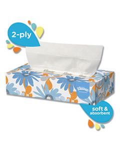 KCC21606CT WHITE FACIAL TISSUE, 2-PLY, WHITE, POP-UP BOX, 125 SHEETS/BOX, 48 BOXES/CARTON