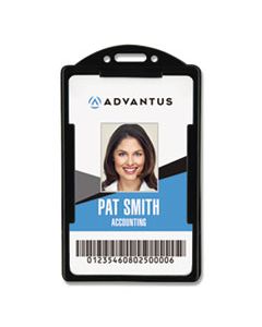 AVT75657 VERTICAL ID CARD HOLDERS, 2 1/8 X 3 3/8, BLACK, 25 PER PACK