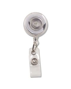 AVT75473 TRANSLUCENT RETRACTABLE ID CARD REEL, 34" EXTENSION, CLEAR, 12/PACK