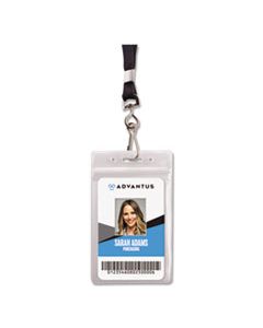 AVT91131 RESEALABLE ID BADGE HOLDER, LANYARD, VERTICAL, 2 5/8 X 3 3/4, CLEAR, 20/PACK