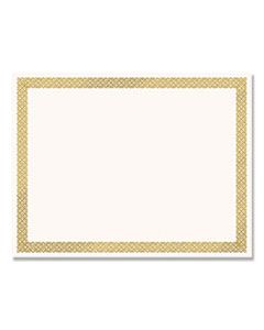 COS936060 FOIL BORDER CERTIFICATES, 8.5 X 11, IVORY/GOLD, BRAIDED, 12/PACK