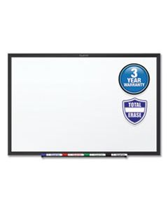 QRTS533B CLASSIC SERIES TOTAL ERASE DRY ERASE BOARD, 36 X 24, WHITE SURFACE, BLACK FRAME