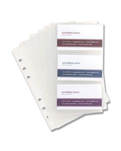SAM81079 REFILL SHEETS FOR 4 1/4 X 7 1/4 BUSINESS CARD BINDERS, 60 CARD CAPACITY, 10/PACK