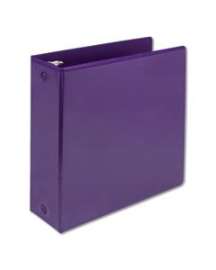 SAM17398 EARTH'S CHOICE BIOBASED ECONOMY ROUND RING VIEW BINDERS, 3 RINGS, 4" CAPACITY, 11 X 8.5, PURPLE