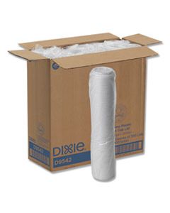 DXETP9542 RECLOSABLE LIDS, FITS 12 OZ TO 20 OZ DIXIE CUPS, 10 OZ TO 20 OZ PERFECTOUCH CUPS, WHITE, 100/PACK, 10 PACKS/CARTON
