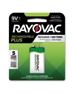 RAYPL16041GEND PLATINUM RECHARGEABLE NIMH BATTERIES, 9V