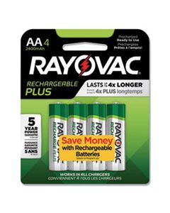 RAYPL7154GEND RECHARGE PLUS NIMH BATTERIES, AA, 4/PACK