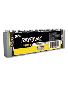 RAYAL9V6J ULTRA PRO ALKALINE 9V BATTERIES, 6/PACK