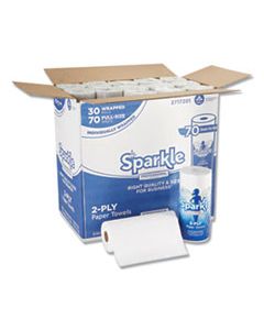 GPC2717201 SPARKLE PS PERFORATED PAPER TOWELS, 2-PLY, 11X8 4/5, WHITE,70 SHEETS,30 ROLLS/CT