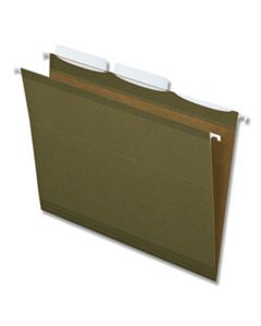 PFX42620 READY-TAB REINFORCED HANGING FILE FOLDERS, LETTER SIZE, 1/3-CUT TAB, STANDARD GREEN, 25/BOX