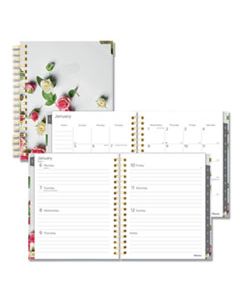 REDC3600201 ROMANTIC WEEKLY/MONTHLY HARD COVER PLANNER, 9.25 X 7.25, ROSES COVER, 2024