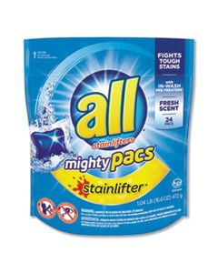 DIA45851 MIGHTY PACS LAUNDRY DETERGENT, STAINLIFTER, FRESH SCENT, 24/PACK, 6 PACKS/CARTON
