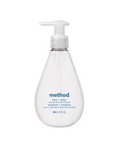 MTH01943 GEL HAND WASH, FRAGRANCE-FREE, 12 OZ PUMP BOTTLE, 6/CARTON