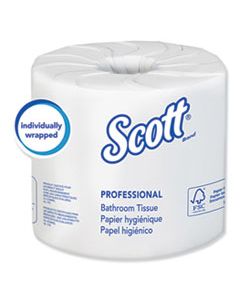 KCC13217 ESSENTIAL 100% RECYCLED FIBER SRB BATHROOM TISSUE, SEPTIC SAFE, 2-PLY, WHITE, 506 SHEETS/ROLL, 80 ROLLS/CARTON