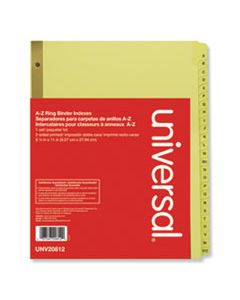 UNV20812 DELUXE PREPRINTED PLASTIC COATED TAB DIVIDERS WITH BLACK PRINTING, 25-TAB, A TO Z, 11 X 8.5, BUFF, 1 SET