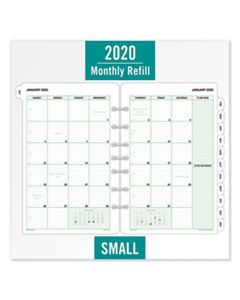 DTM87229 MONTHLY CLASSIC REFILL, 8 1/2 X 5 1/2, WHITE/GREEN 2023