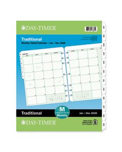 DTM87329 MONTHLY CLASSIC REFILL, 11 X 8 1/2, WHITE/GREEN 2023