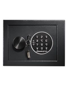 SENX014E ELECTRONIC SECURITY SAFE, 0.14 CU FT, 9W X 6.6D X 6.6H, BLACK