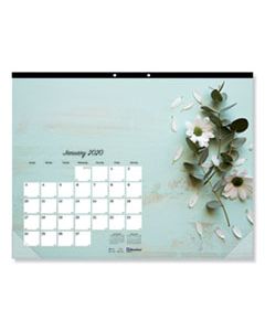 REDC194112 ROMANTIC MONTHLY DESK PAD CALENDAR, 22 X 17, BLOSSOMS 2023